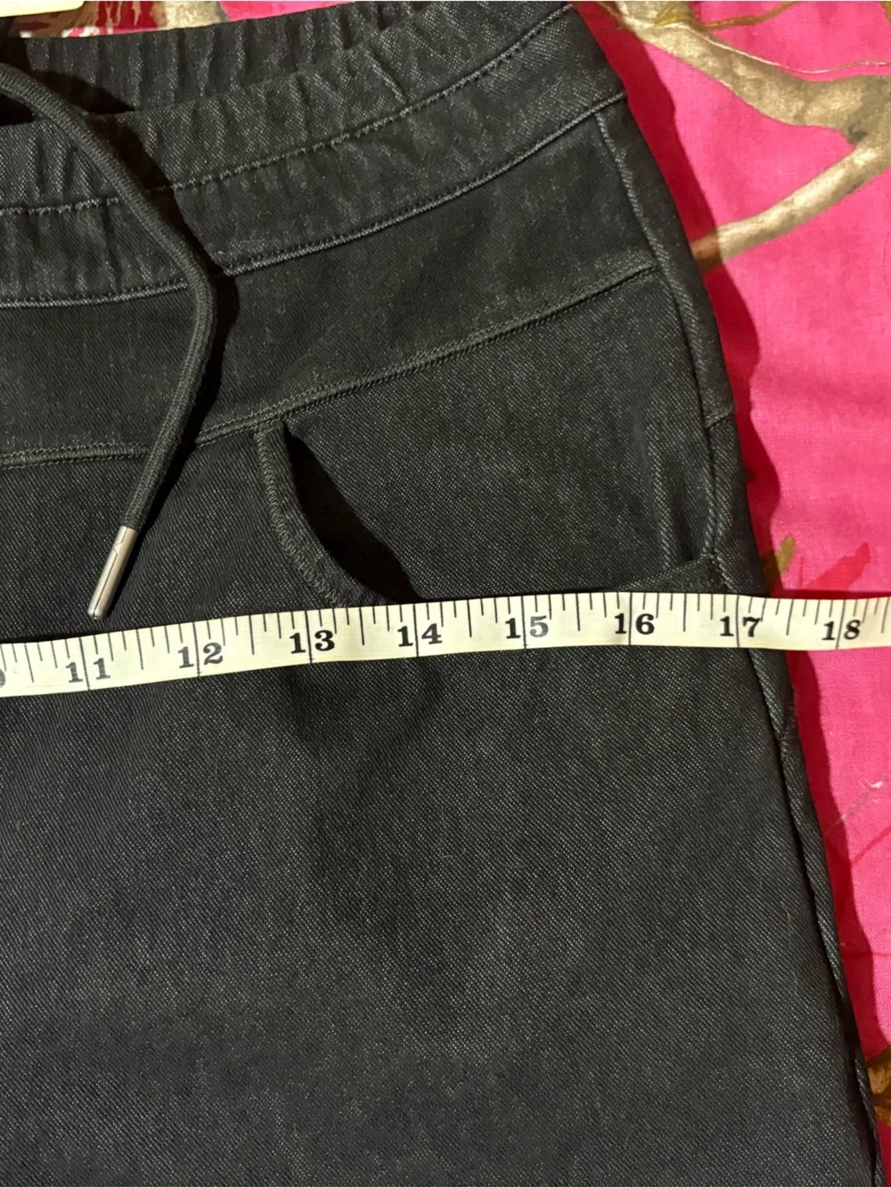Halara Flex High Waisted Drawstring Denim Casual Flare Leggings with Pockets